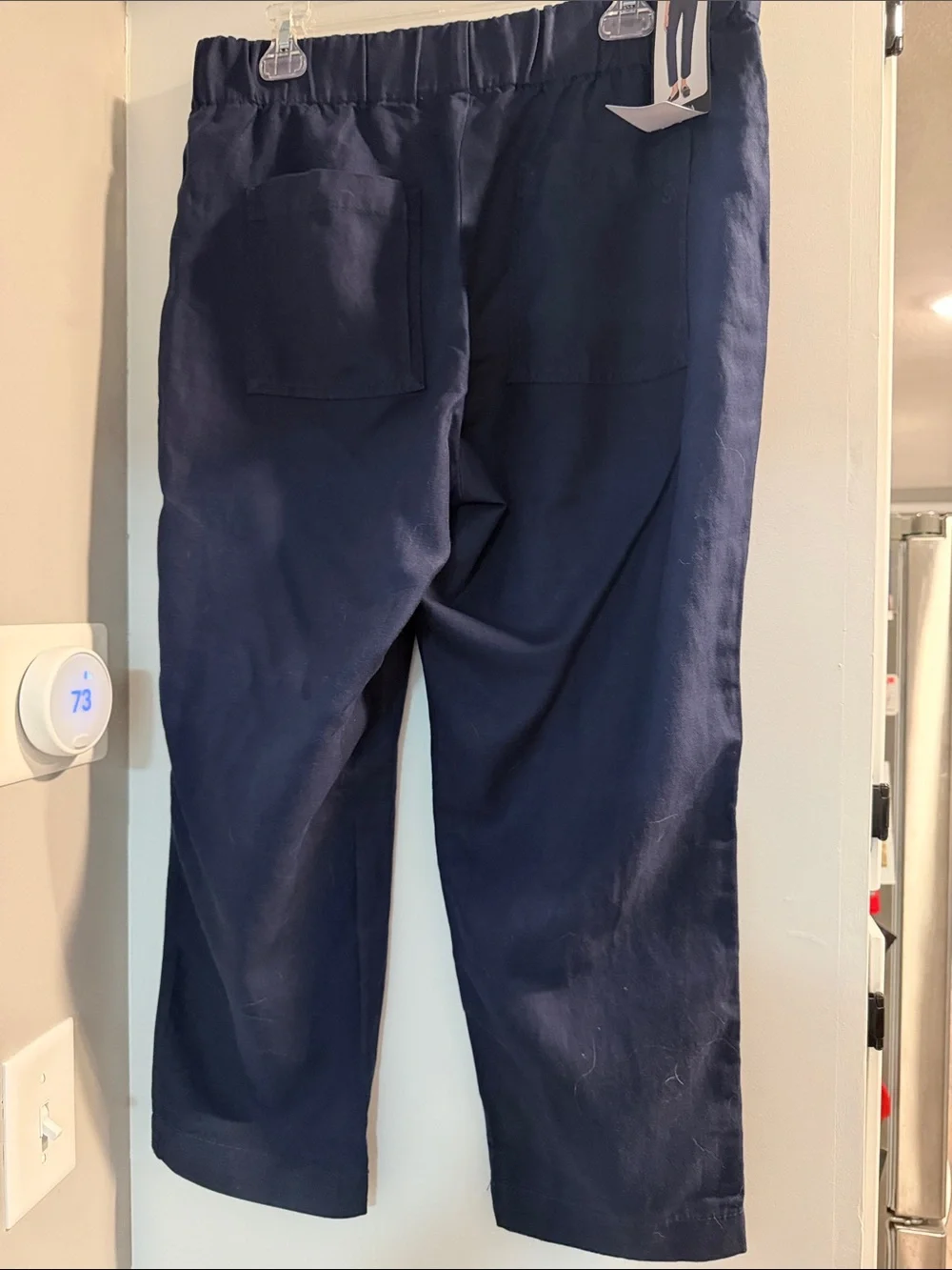 NEW Banana Republic Navy Women's Pull-On Linen blend Pants